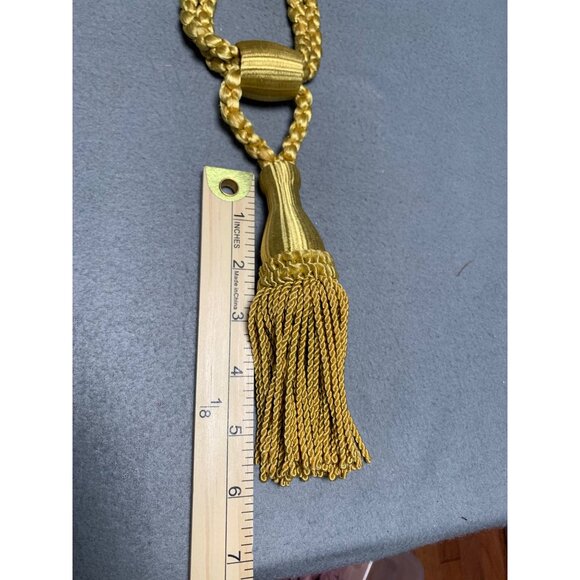 Vintage Gold Tassel Curtain Tiebacks 18" Long Elegant Home Decor - Picture 4 of 9